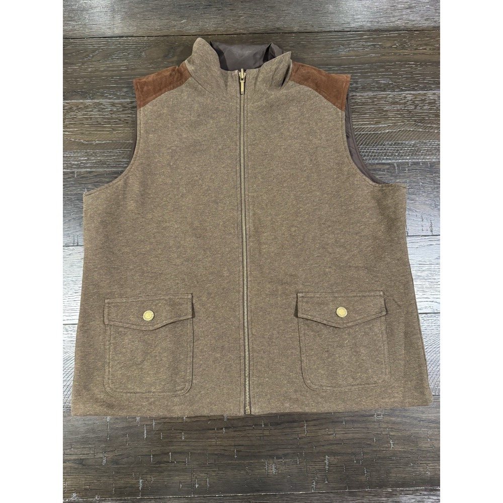 Vintage Lauren Ralph Lauren Quilted Reversable Women's XL Vest in Brown